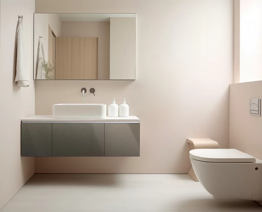 Decorlux_Tableros_MDF_1800_Acrilico_High_Gloss_Alto_Brillo_Beige_Baño