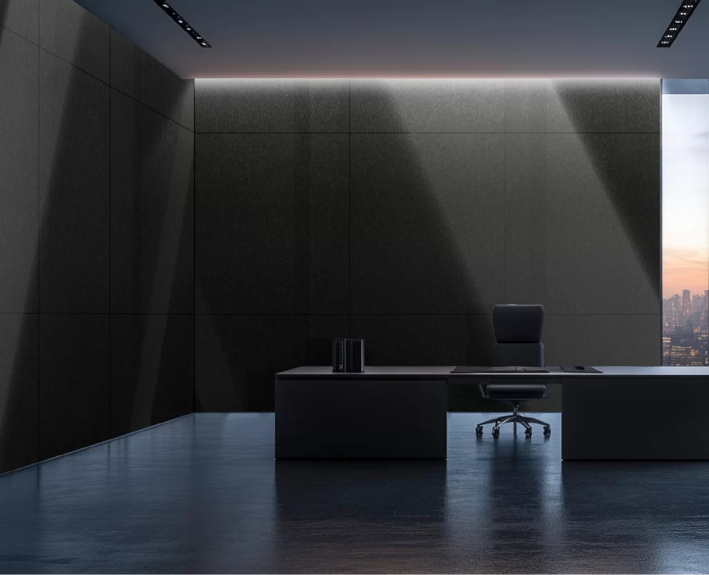 Decorlux_Tableros_MDF_1800_Acrilico_High_Gloss_Alto_Brillo_Negro_MEtalizado_Oficina