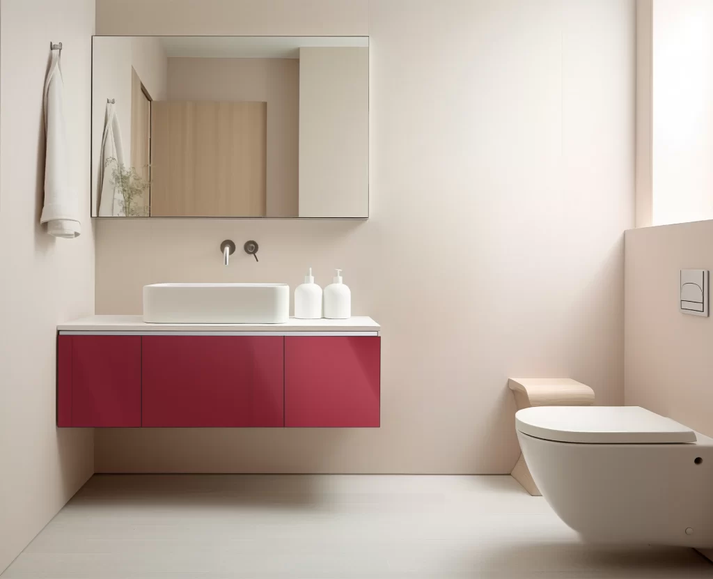 Decorlux_Tableros_MDF_1800_Acrilico_High_Gloss_Alto_Brillo_Rojo_Estandar_Baño