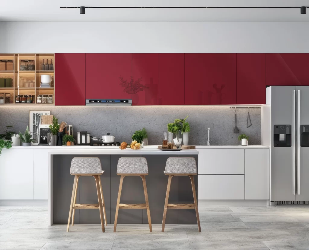 Decorlux_Tableros_MDF_1800_Acrilico_High_Gloss_Alto_Brillo_Rojo_estandar_Cocina