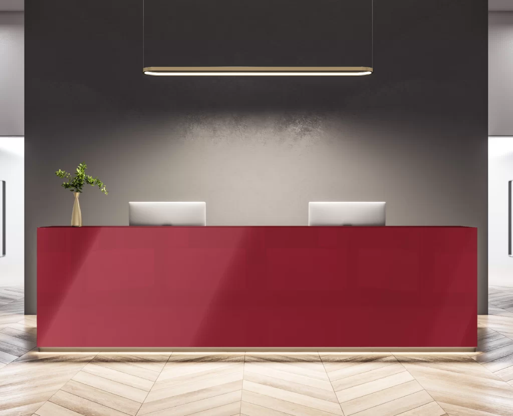 Decorlux_Tableros_MDF_1800_Acrilico_High_Gloss_Alto_Brillo_Rojo_estandar_recepcion
