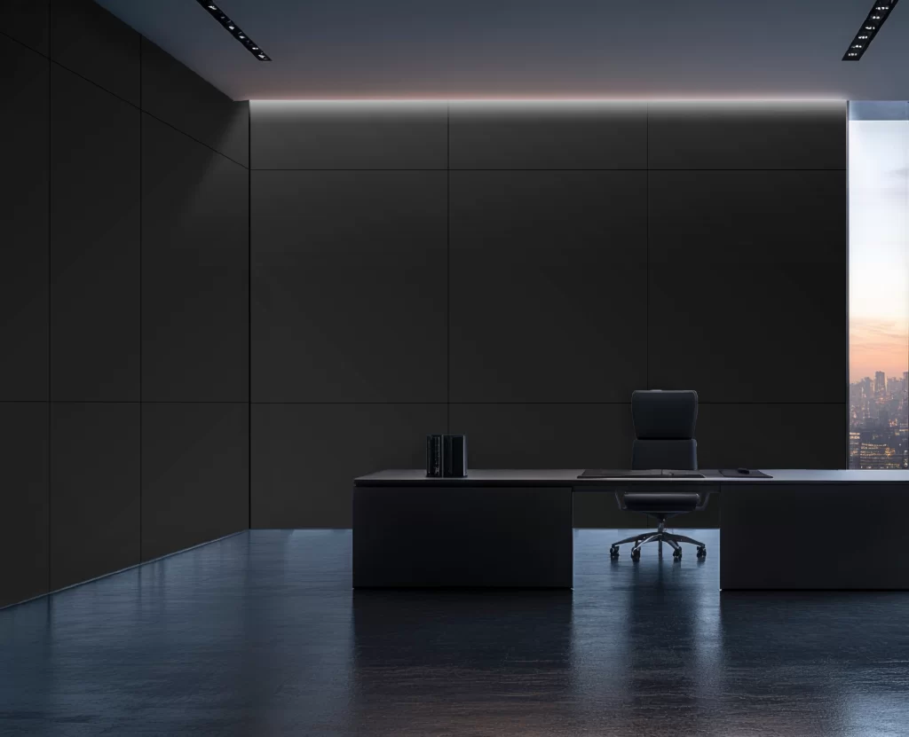 Decorlux_Tableros_MDF_1800__Acrilico_Top_Matt_Mate_Black_Oficina